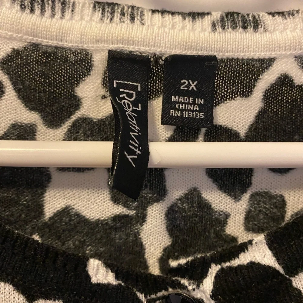 Relativity Lightweight Animal Print Cardigan, Size 2X